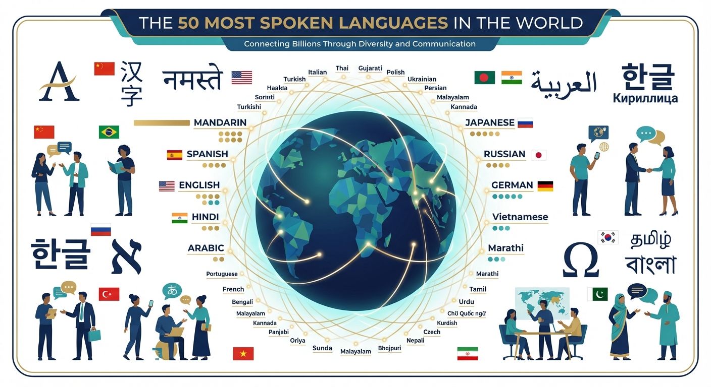 Top 50 Spoken Languages in the World and Their Global Relevance