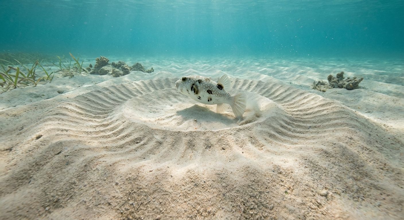 The Artist Fish: How the White-Spotted Pufferfish Crafts Underwater Masterpieces