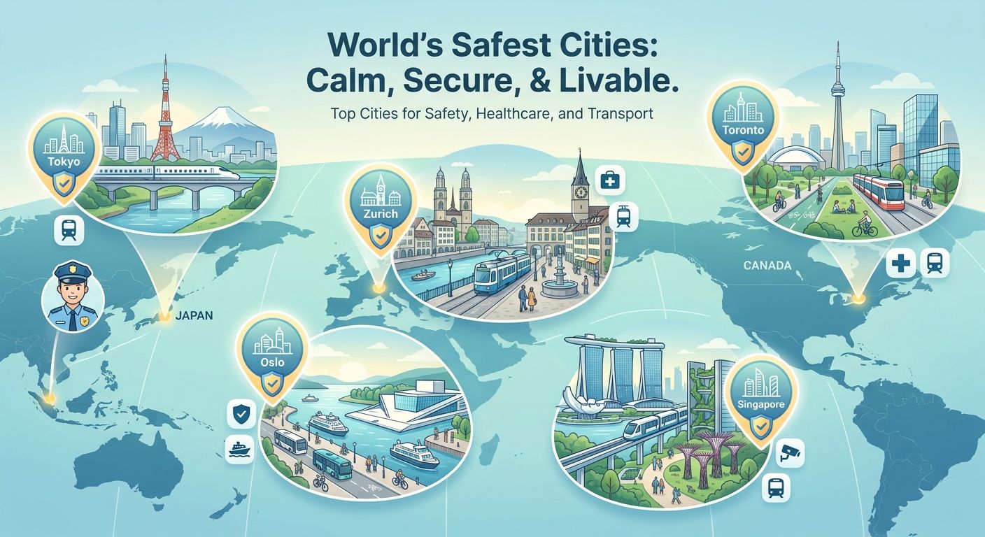 Top 20 Safest Cities to Live in 2026: Updated Ranking and Quality of Life