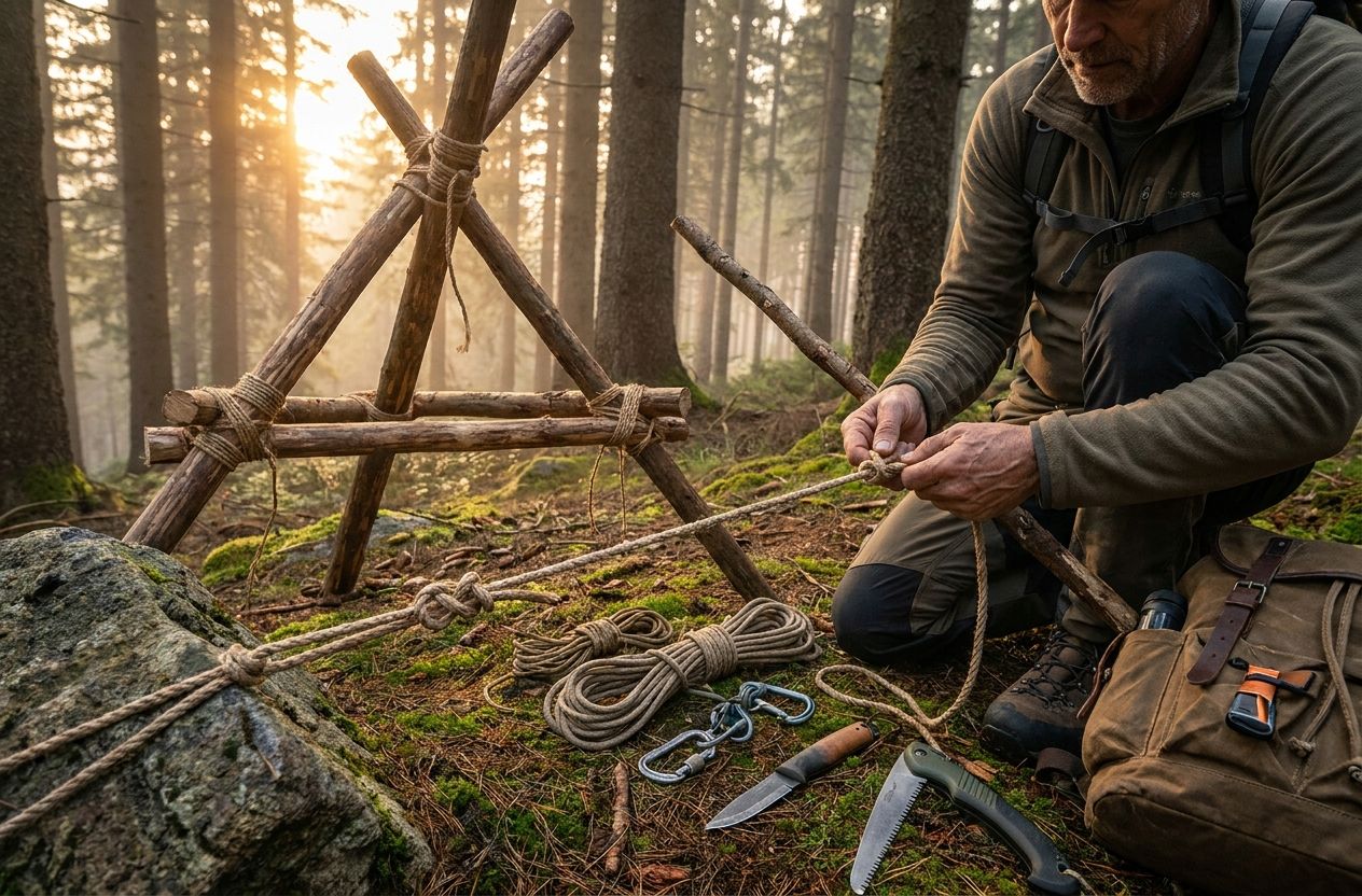Essential Knot-Tying and Lashing Techniques for Survival: Practical Knots for Shelter, Rescue, and Gear